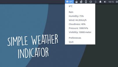simple weather indicator applet