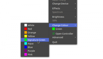 polychromatic razer tray menu