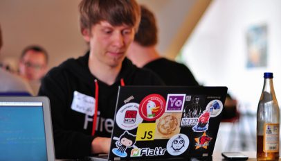 someone using a laptop