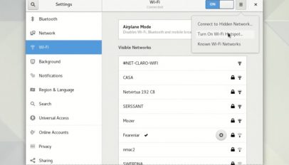 GNOME's new look wifi settings