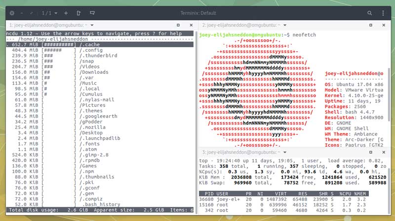 tilix emulator on ubuntu