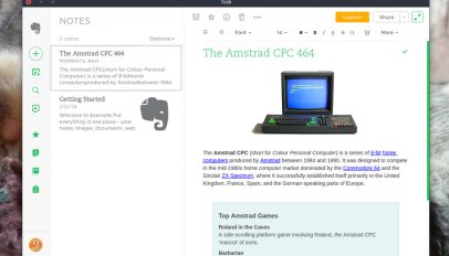 tusk evernote app main window