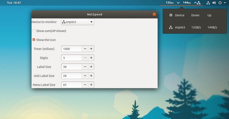 display internet speed in ubuntu display internet speed in ubuntu