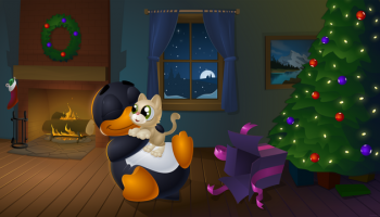 Xmas Tux Wallpaper 2011