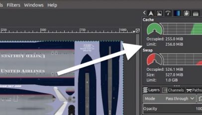 GIMP 2.10 dashboard feature