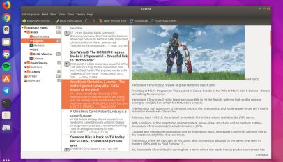 liferea feed reader app on ubuntu