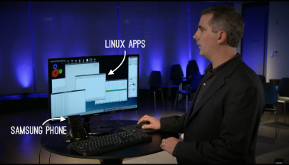 samsung DeX showing galaxy on linux desktop