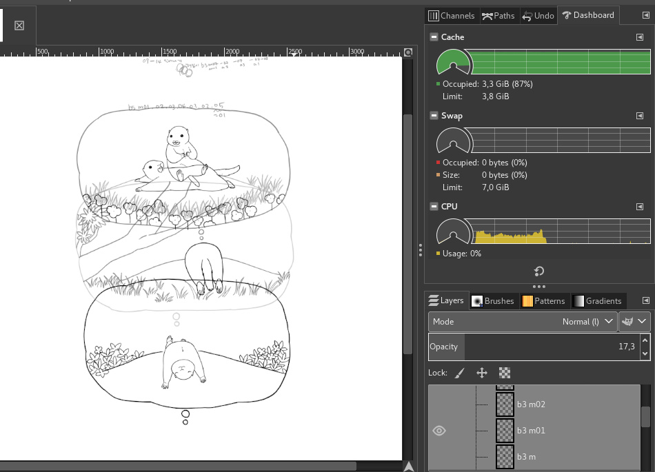 GIMP 2.10 dockable monitor widget