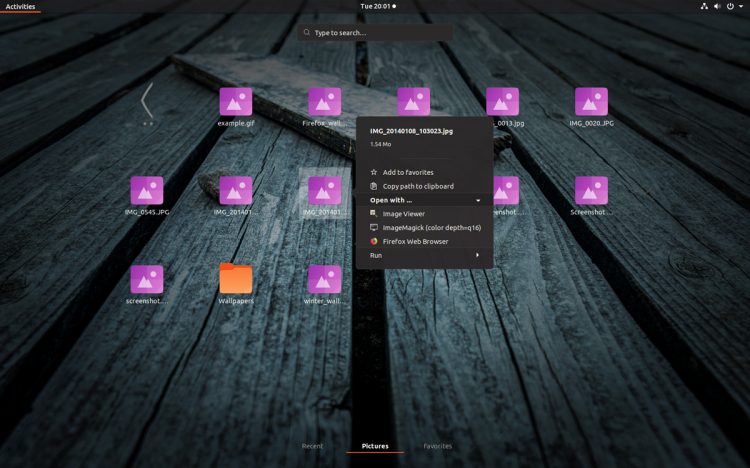 gnome shell file view extension