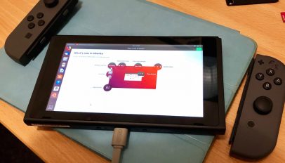 Ubuntu 18.04 running on a Nintendo Switch