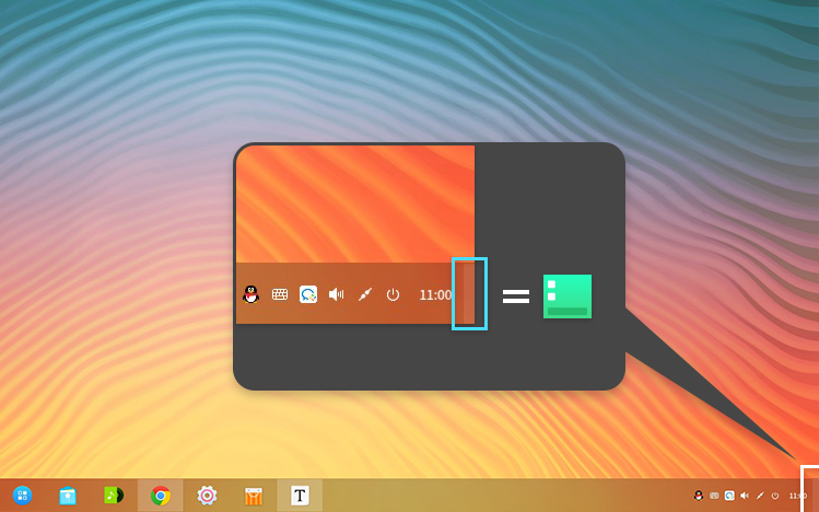 deepin 15.8 dock show desktop