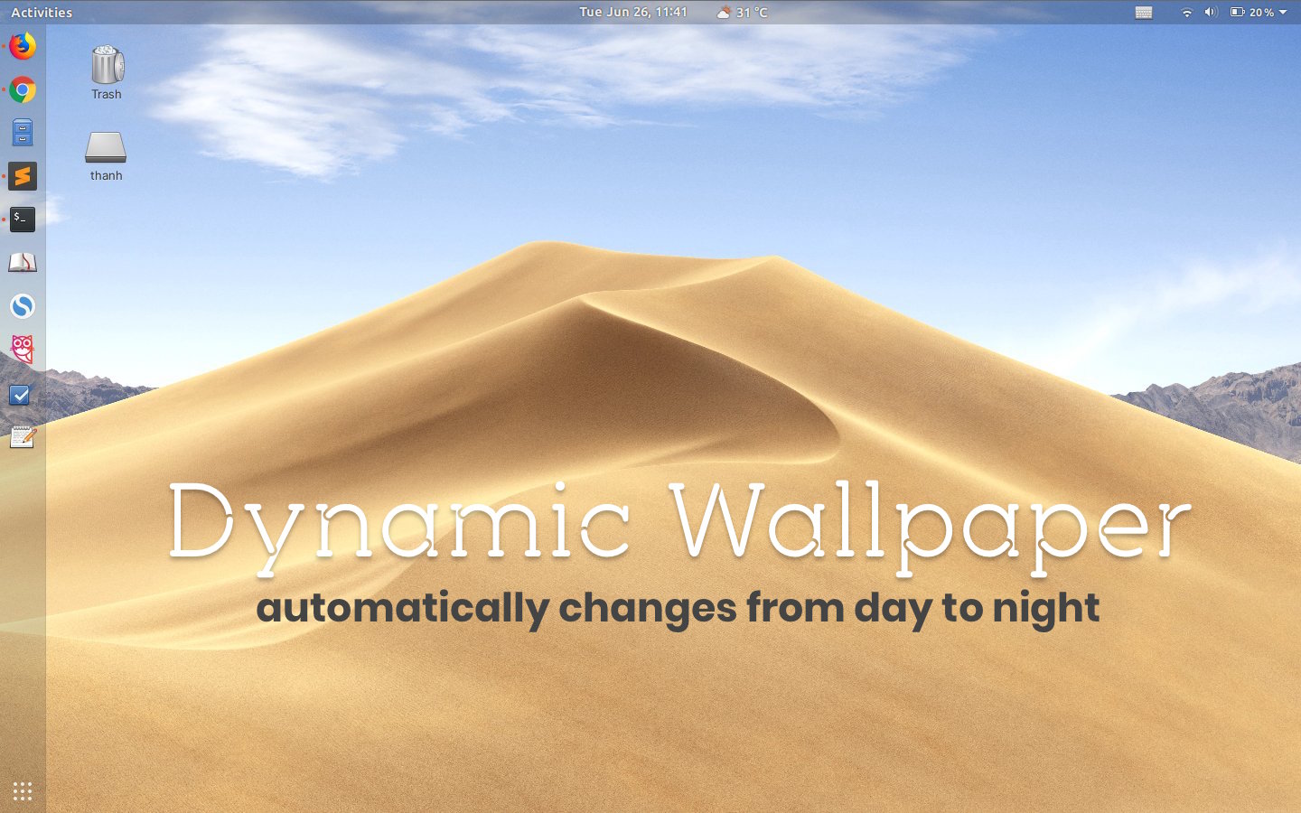 How To Use macOS Mojave's Dynamic Wallpaper on Linux - OMG! Ubuntu!