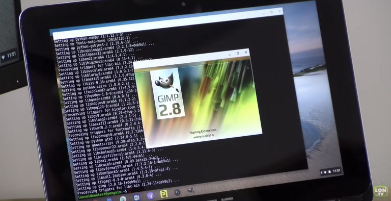 gimp running on a chromebook