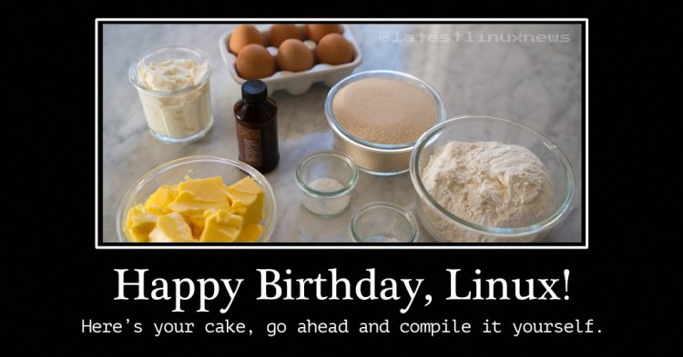 linux birthday cake joke