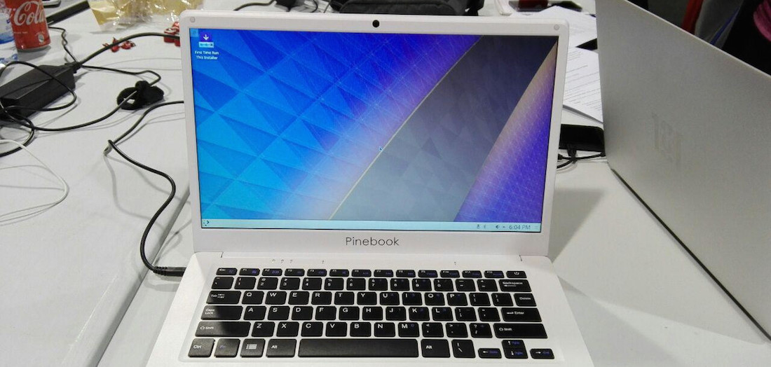 pinebook arm laptop running kde plasma neon