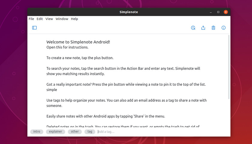 Screenshot of Simplenote Focus Mode Simplenote's new focus mode....