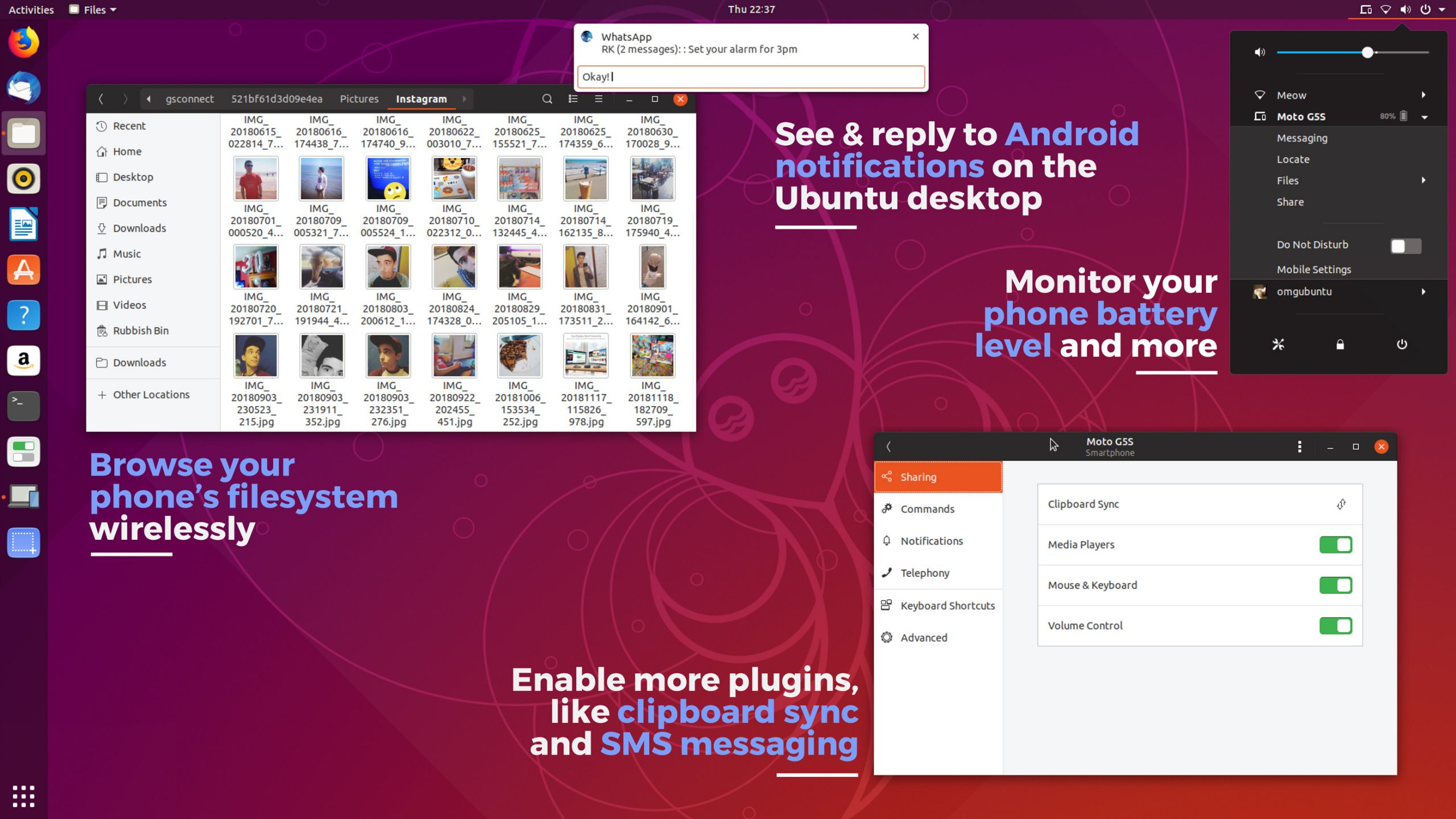 An overview of GSconnect features