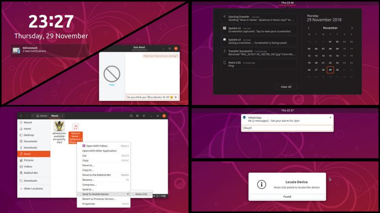 features of GSConnect include SMS messaging