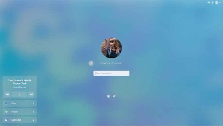 login screen gnome redesign