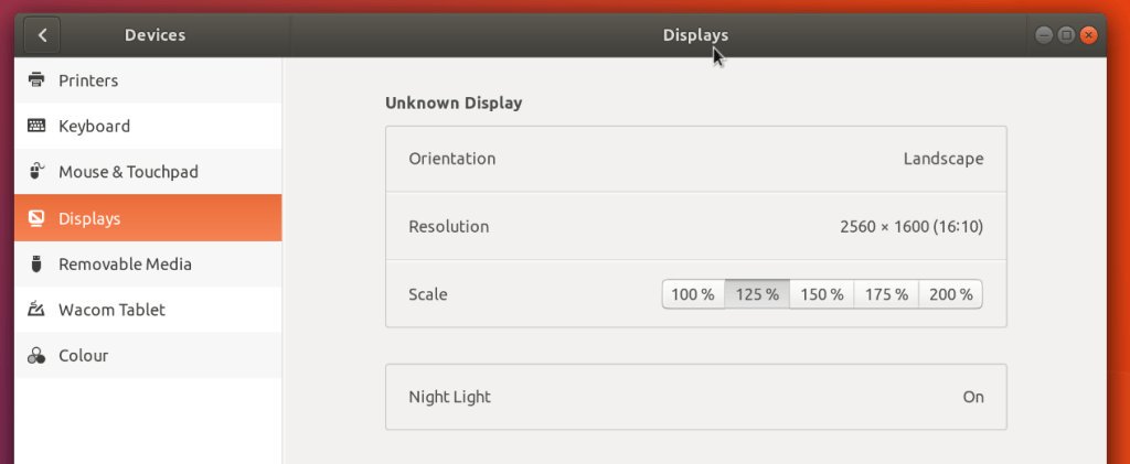 gnome fractional scaling settings