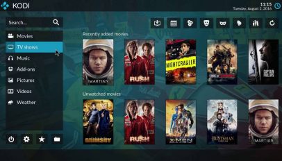 the kodi media center