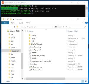 access linux files in explorer from Windows