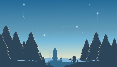 i see stars illustrated fedora wallpaper