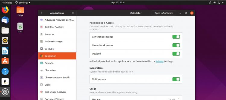 Ubuntu 19.04 features include improved application permissions