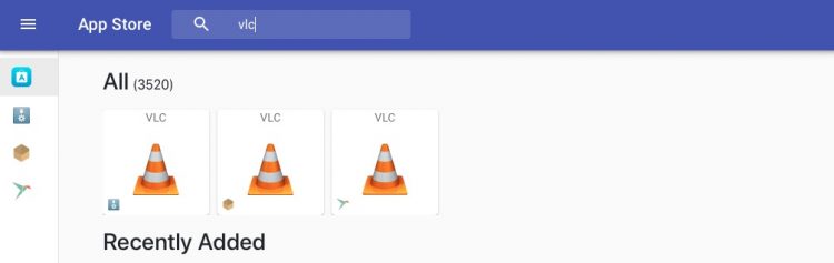 LinuxAppStore.io search results