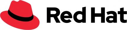 red hat's new logo on a white background