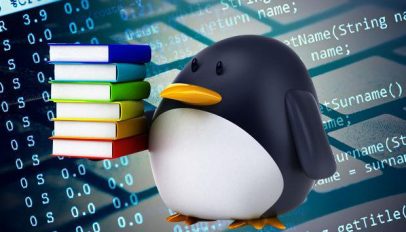 tux with books