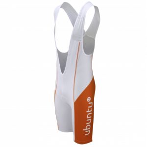 an ubuntu branded cycling outfit