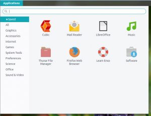 The Enso app launcher 'panther'