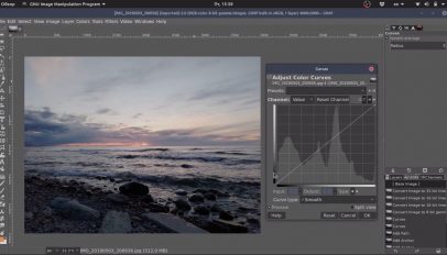 GIMP 2.10.12 curves tool lgw