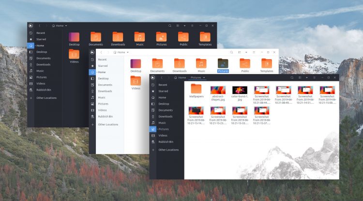 an image showing the qogir gtk theme variants