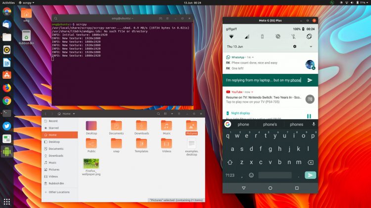 Replying to a message Android on PC