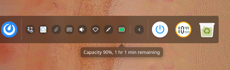 A screenshot of the Deepin desktop environment dock