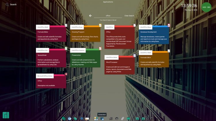 A screenshot of the Jade desktop environment for Linux
