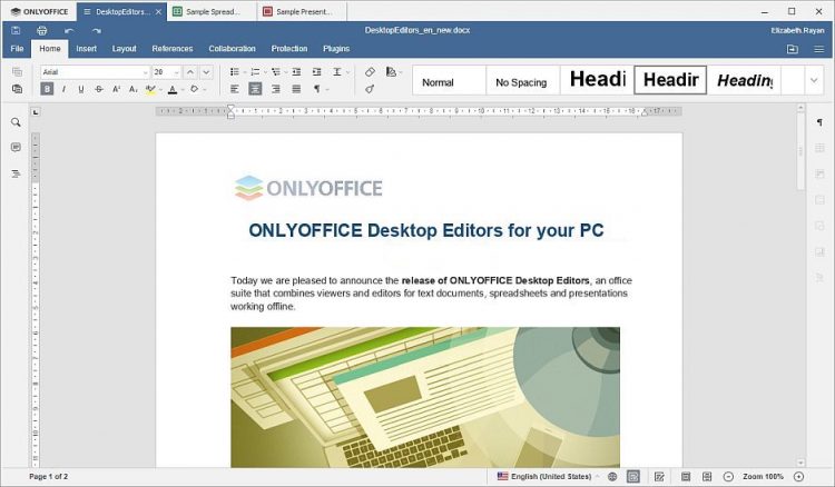 OnlyOffice Text Editing App