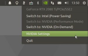 screenshot of an indicator applet running on the Ubuntu MATE desktop