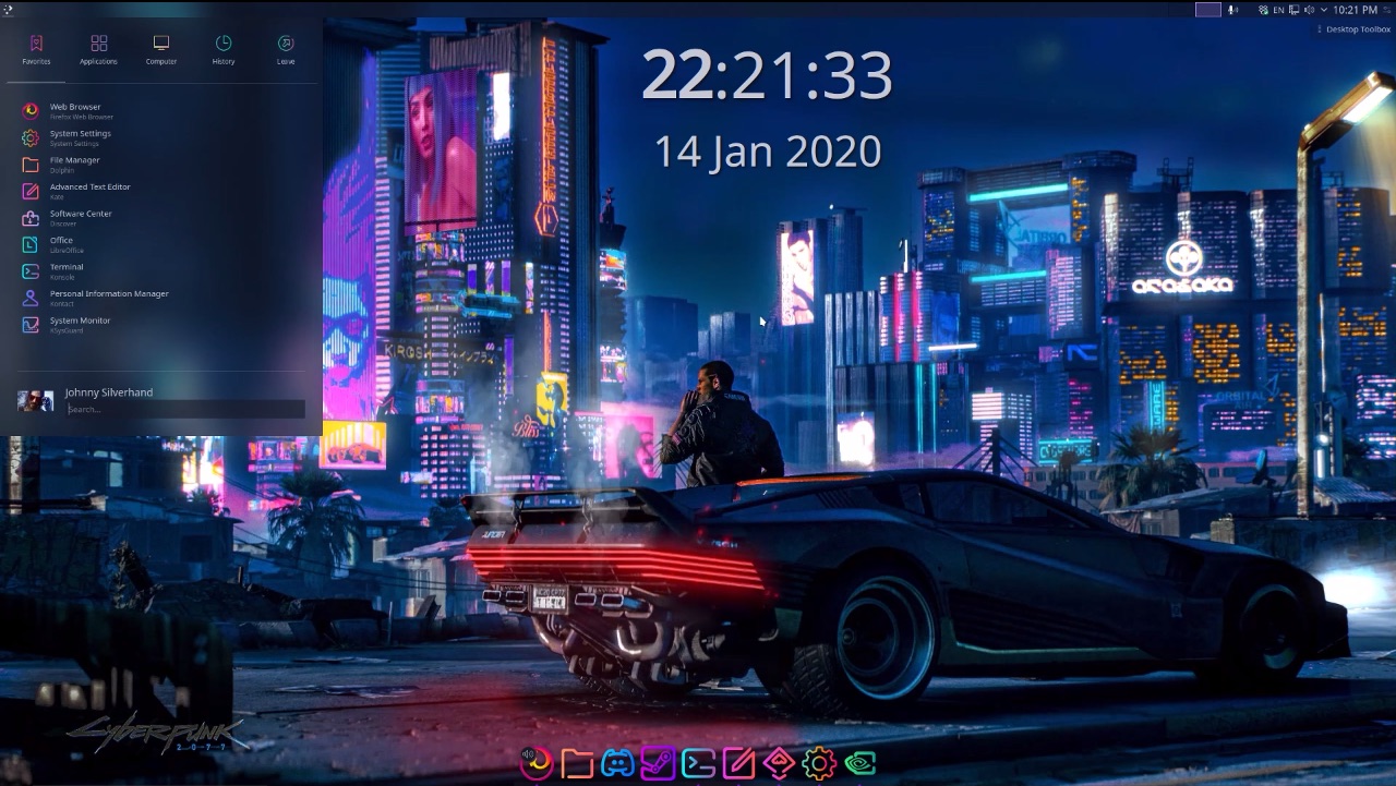 This Cool Cyberpunk Desktop is Easy to Recreate on Kubuntu - OMG! Ubuntu!