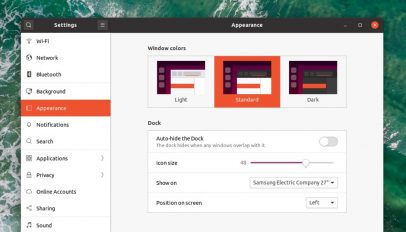 dark mode setting in Ubuntu 20.04