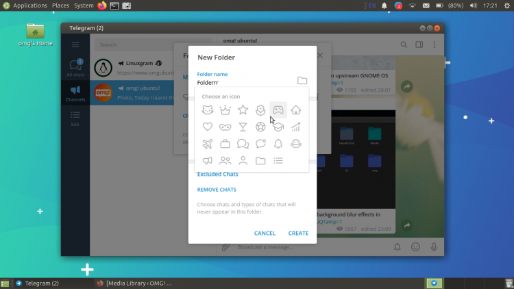 telegram 2.0 chat folder creation