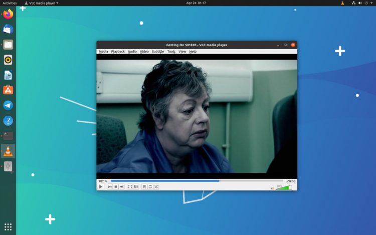 screenshot of VLC media player on ubuntu