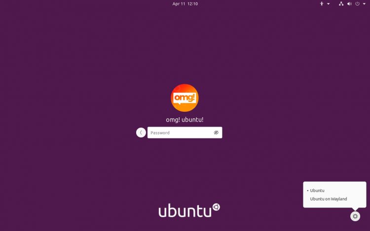 Ubuntu 20.04 LTS: Login Screen