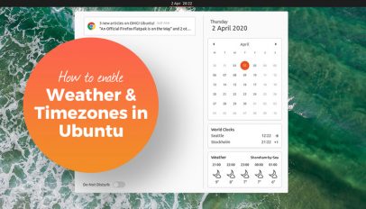 Enable weather gnome shell
