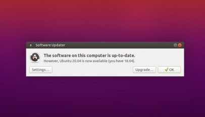 Ubuntu 20.04 upgrade prompt