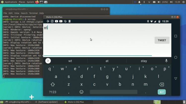 scrcpy screen rotate