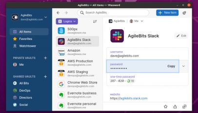 1password linux screenshot