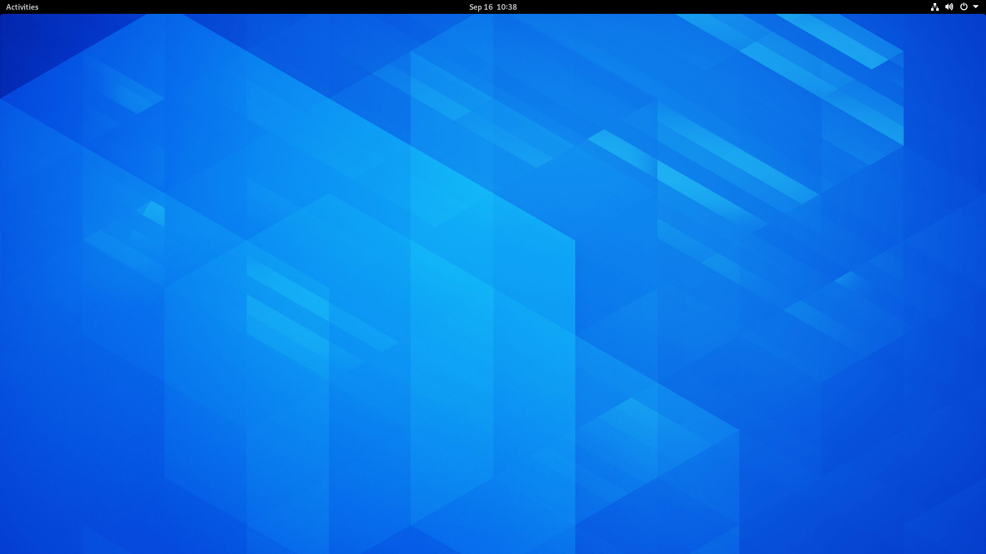 GNOME 3.38 Clean Desktop Screenshot